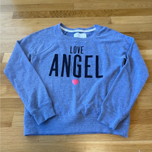 Victoria Secret Y2K Love Angel Heart Graphic Blue Crew Neck Sweatshirt Size S - Picture 7 of 9